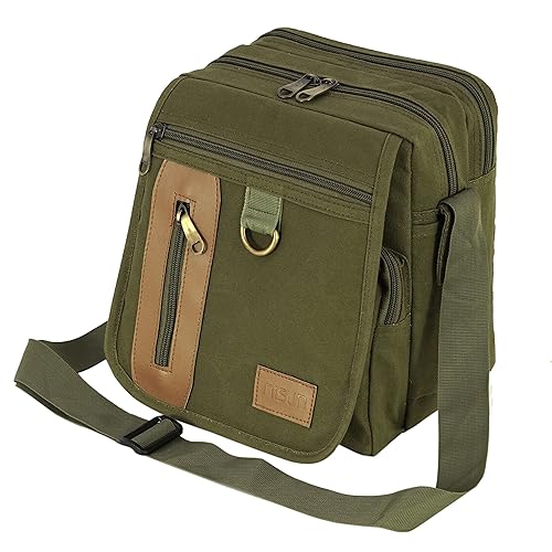 NISUN Canvas Sling Cross Body Travel Business Messenger One Side Shoulder Bag For Men & Women