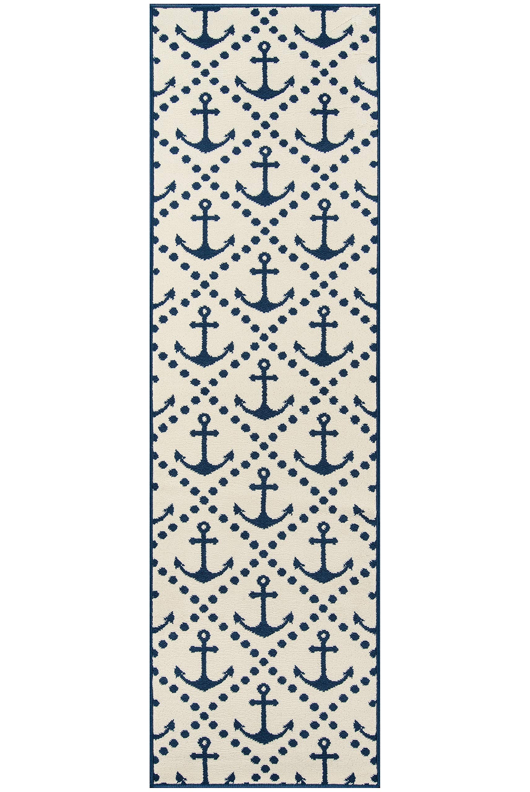 Momeni Rugs Baja Collection Area Rug, 2'3" x 7'6" - Runner, Ivory