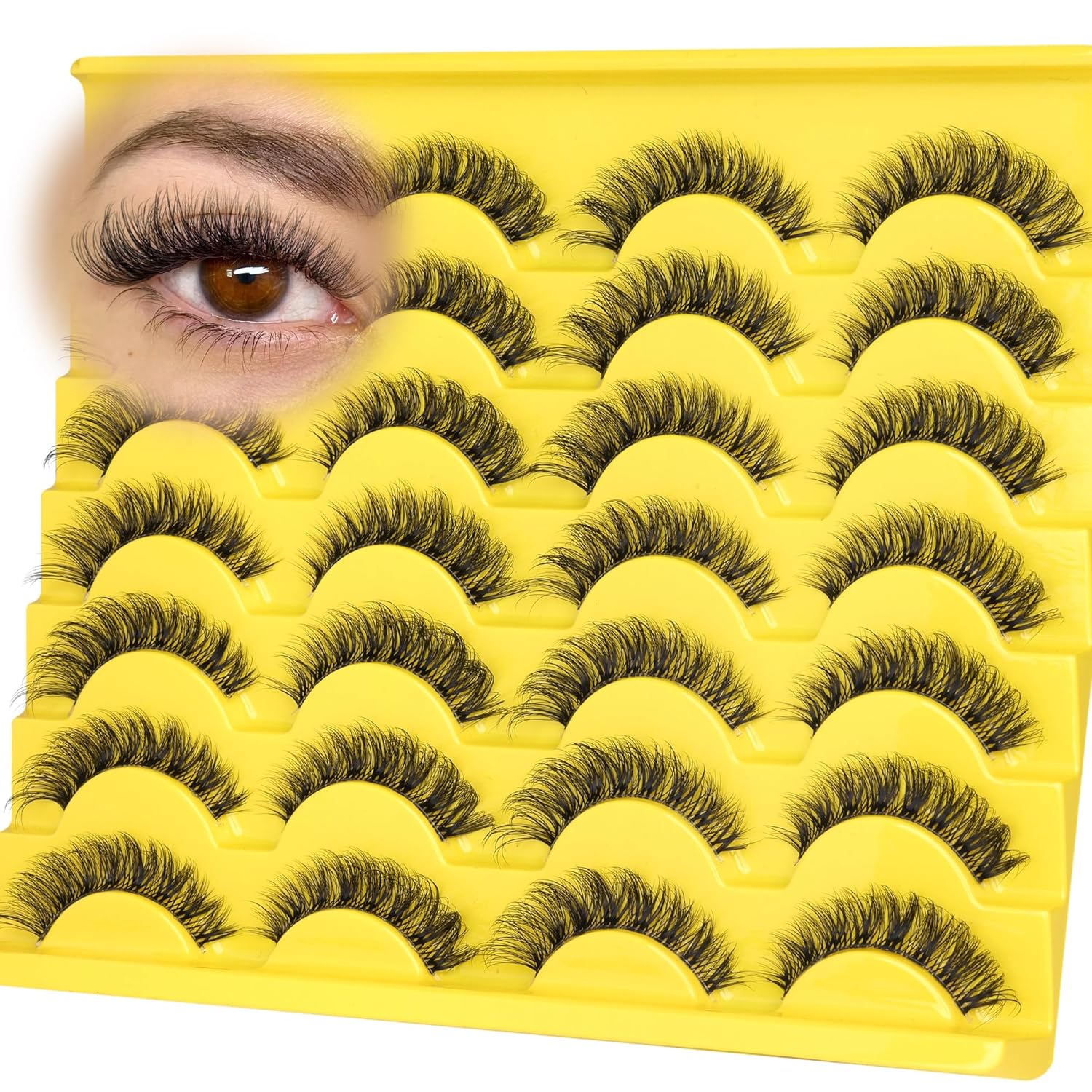 wiwoseo Wispy Lashes Clear Band Eyelashes Natural Lashes Cat Eye Lashes Russian Strip Lashes D Curly False Eyelashes Pestañas Postizas Naturales 14MM Russian Eyelashes 14 Pairs Pack wiwoseo Wispy Lashes Clear Band Eyelashes Natural Lashes Cat Eye Lashes Russian Strip Lashes D Curly False Eyelashes Pestañas Postizas Naturales 14MM Russian Eyelashes 14 Pairs Pack