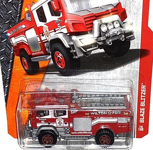 Miniatura 5 de Matchbox 2016 MBX Heroic Rescue Blaze Blitzer Fire Engine 76/125, rojo