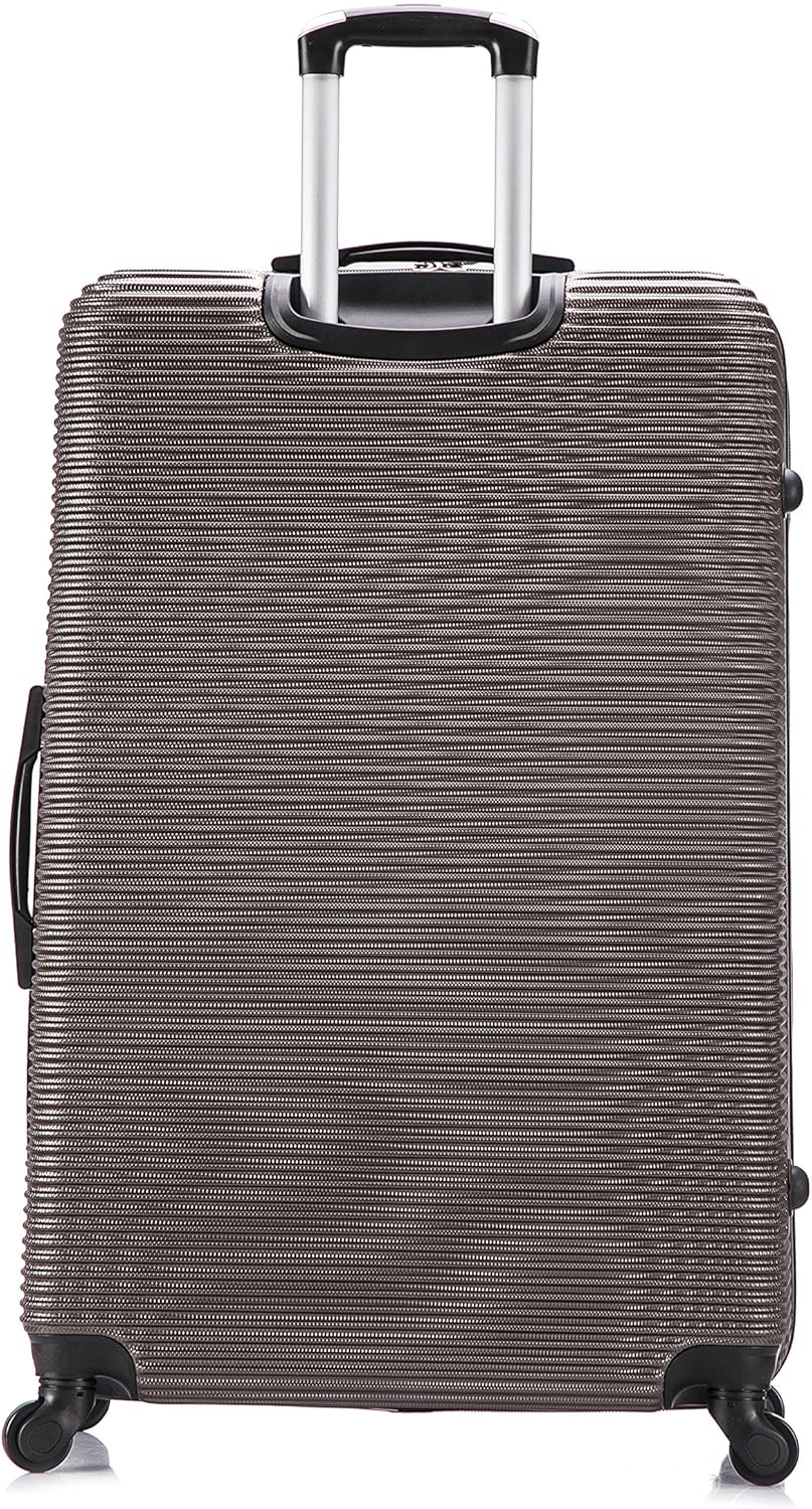review InUSA Royal 32 Inch Extra Large Hardside Spinner Luggage with Ergonomic Handles, Travel Suitcase with Four Spinner Wheels and Studs, Brown