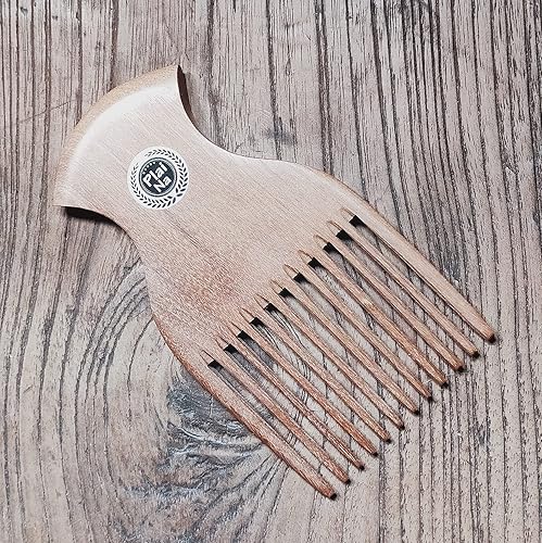 Miniatura 5 de Plai Na Peine afro de madera para cabello y barba, para mujeres y hombres, púa afro de madera para cabello negro natural, sin enganches, sin