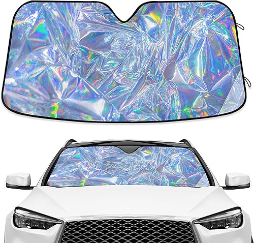 Miniatura 1 de Parasol holográfico para parabrisas bloquea los rayos UV, protector de acordeón plegable, reflector solar para automóvil, camión, SUV, para mantener