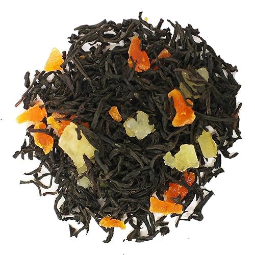 The Tea Farm - Papaya de limón mixta - Mezcla de té negro de hojas sueltas hawaianas tropicales prémium (bolsa de 4 onzas)