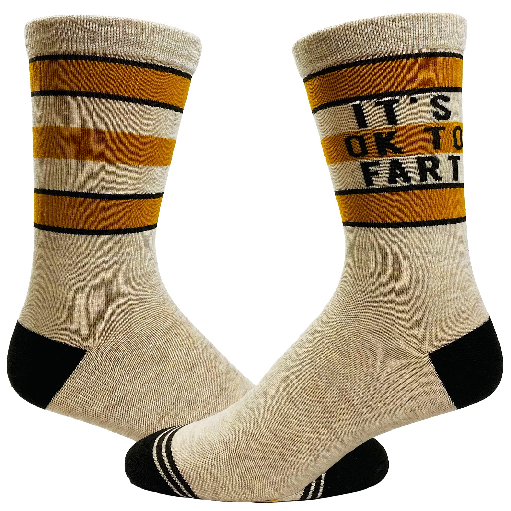 It's Ok To Fart Socks Funny Bathroom Humor Pass Gas Toot Novelty Footwear, Ok to Fart, One Size