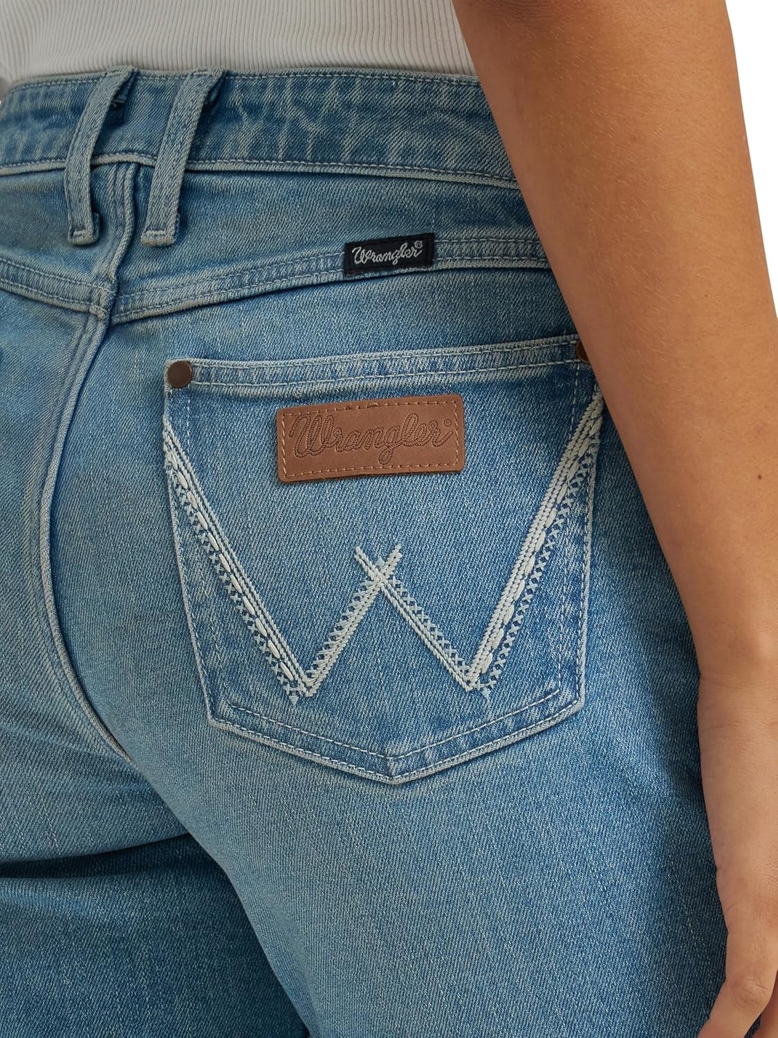 Wrangler Women's Retro Mae Mid Rise Stretch Boot Cut Jean, Nori, 24W x 34L - Image 5