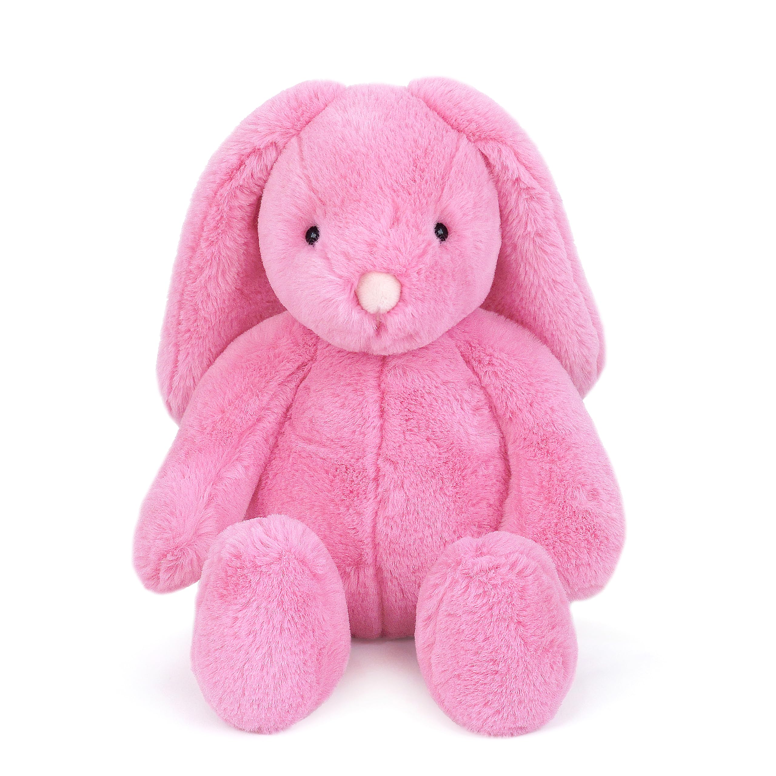 MON AMI Blossom Bunny Stuffed Animal | 13-Inch Pink Rabbit Plush