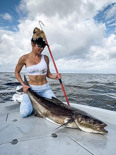 Miniatura 7 de Pescado de aluminio con gancho de pesca de acero inoxidable afilado, poste ligero con agarres ergonómicos y cordón