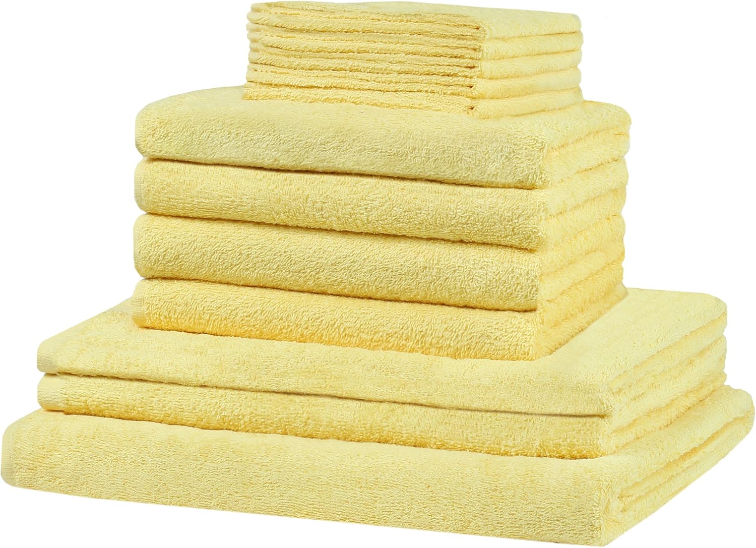 Set of 12 terry towel XXL set all sizes covered! 5 x guest towels, 4
