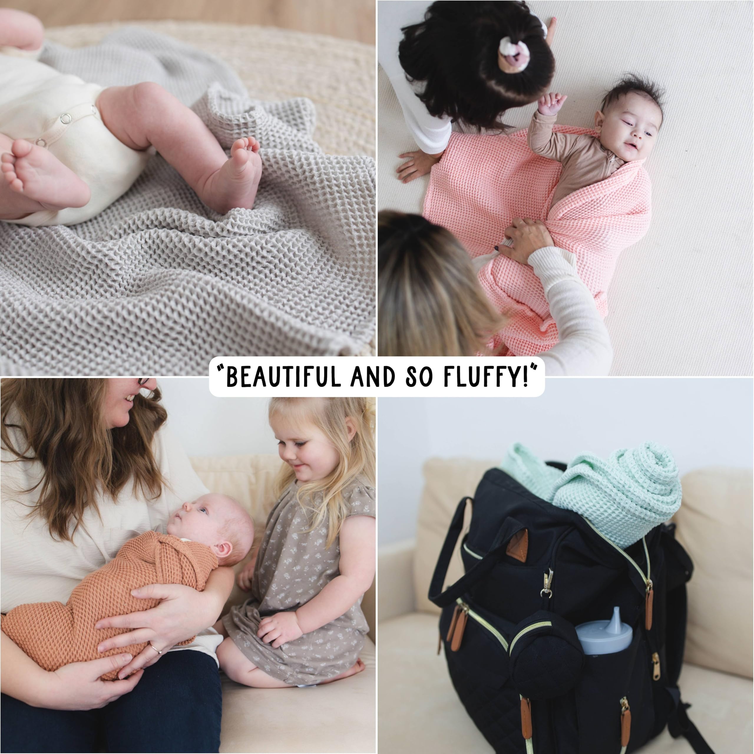 Pinuotu Manta De Punto Para Bebés Para Niños Y Niñas, 100% Algodón, Manta Para Cuna Y Cochecito Para Recién Nacidos, Bebés, Niños Pequeños, Blanco Leche, 40 X 31 Pulgadas