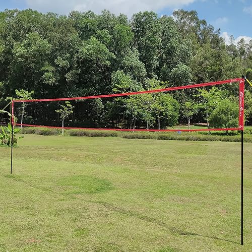 Miniatura 5 de Volleyball Badminton Combo net Set for Backyard and Outdoor with Sleeve Net 4 Pro Racquets Nylon Carry Bag