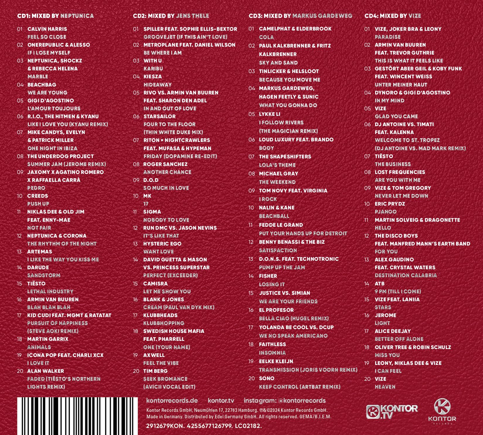 Kontor Top Of The Clubs Vol. 100 (Inkl. Kontor Schlüsselanhänger)