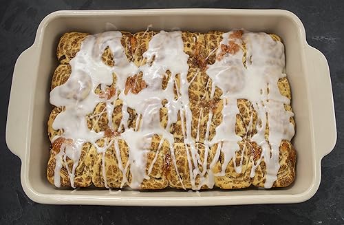 Miniatura 6 de USA Pan 1117RCLD-ST-1 - Sartén rectangular antiadherente con tapa, 9 x 13 pulgadas, color blanco