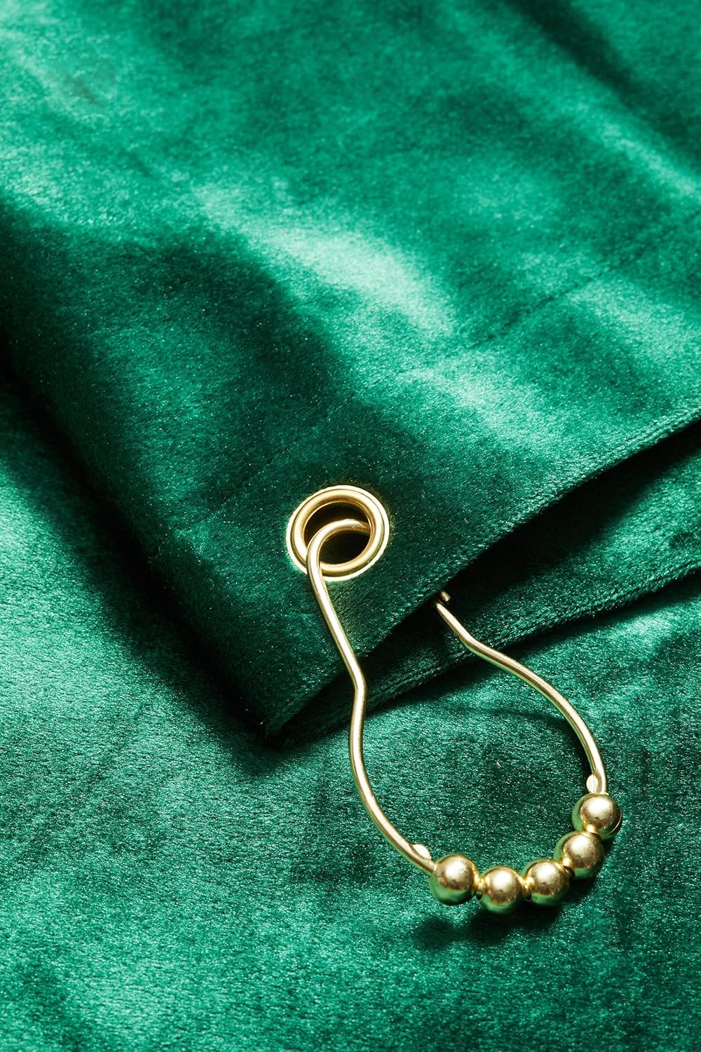 Velvet Green Shower Curtain Peacock Green Pleuche Thicken Soft Smooth Pleuche for Bathroom Shower Curtain 72X72 Inches -12Pcs Gold Metal Hooks