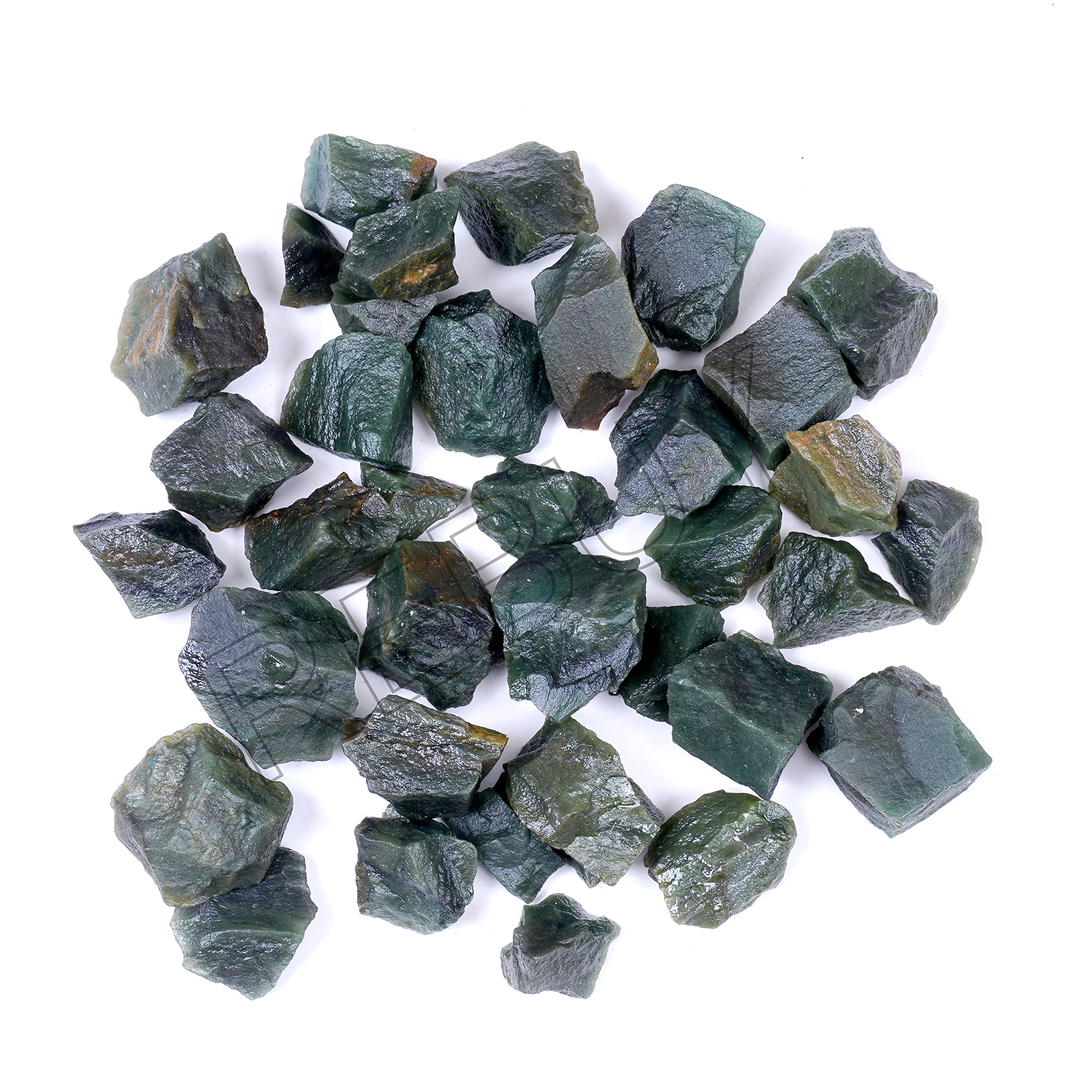 Green Jade Rough Stone Natural Crystal Healing Rough Stone for Healing & Meditation, Color Green, Weight 100 Grams