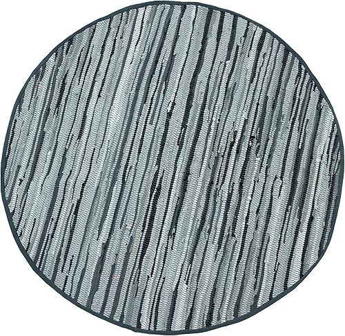 Miniatura 161 de Alfombra de trapo 100% algodón de 2 x 3 pies, lavable multicolor, alfombra Chindi tejida a mano y reversible para sala de estar, cocina, entrada