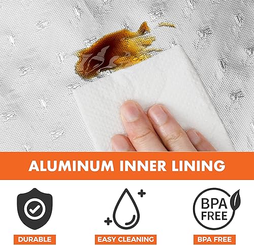 Miniatura 8 de opux Bolsa de almuerzo para mujer, lonchera aislada para niñas, para el trabajo y la escuela de adultos, pequeña bolsa enfriadora reutilizable,