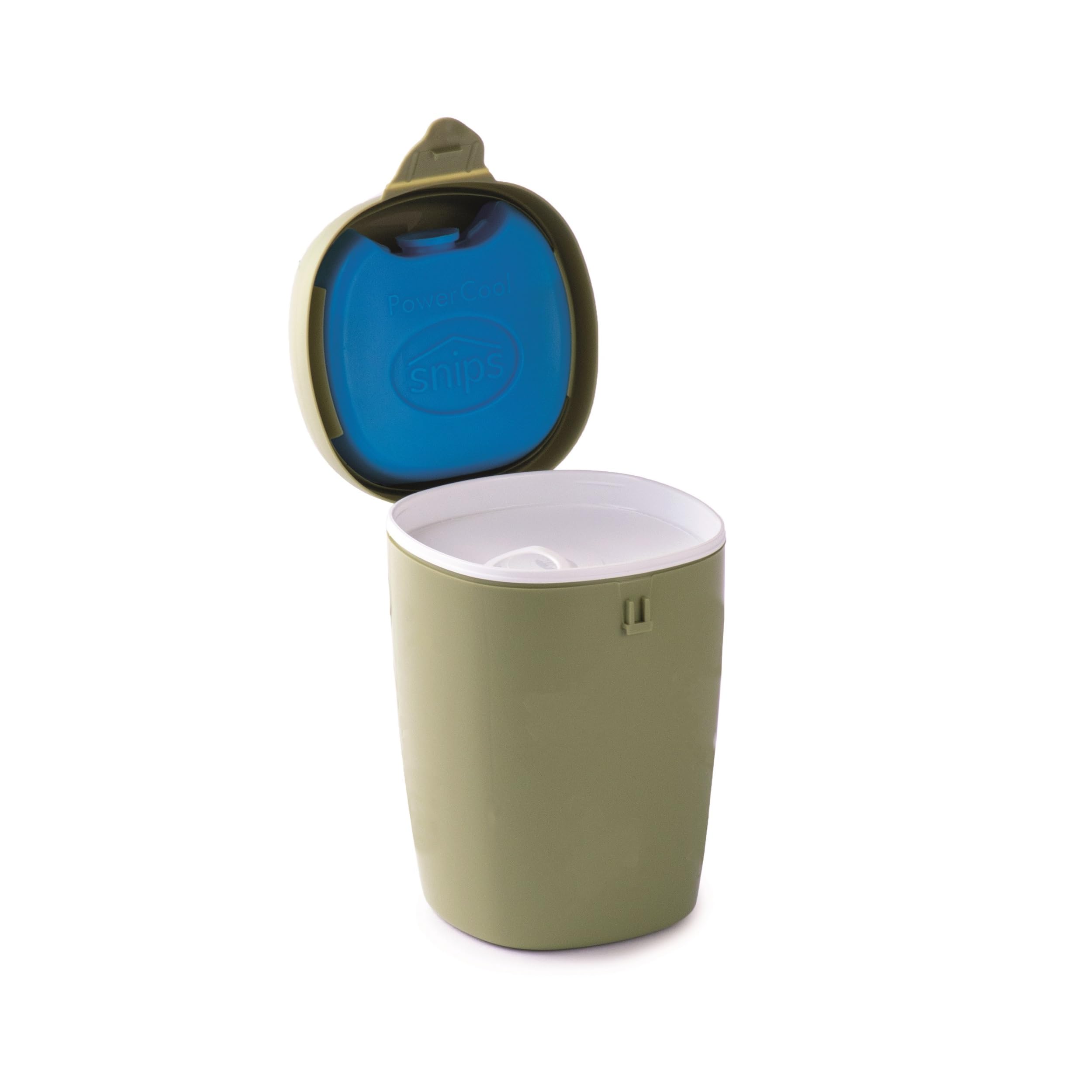 Snips Porta Yogurt Refrigerato 0,5 L, Contenitore per Yogurt Snack Frutta Dessert, Frigo Freezer Microonde, Lavabile in Lavastoviglie, Verde Made in Italy