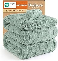 Bedsure GentleSoft Queen Fleece Blanket 90x90 Sage Green - Ultra Soft Fuzzy Cozy Throw for Bed, Couch, Women Men Girls Bedroom Decor