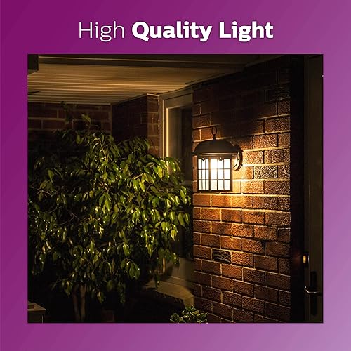 Miniatura 5 de Philips LED - Foco Dusk to Dawn A19 regulable esmerilado sin parpadeo. Tecnología EyeComfort, 800 lúmenes, blanco suave (2,700 K), 8.8 W=60 W, base