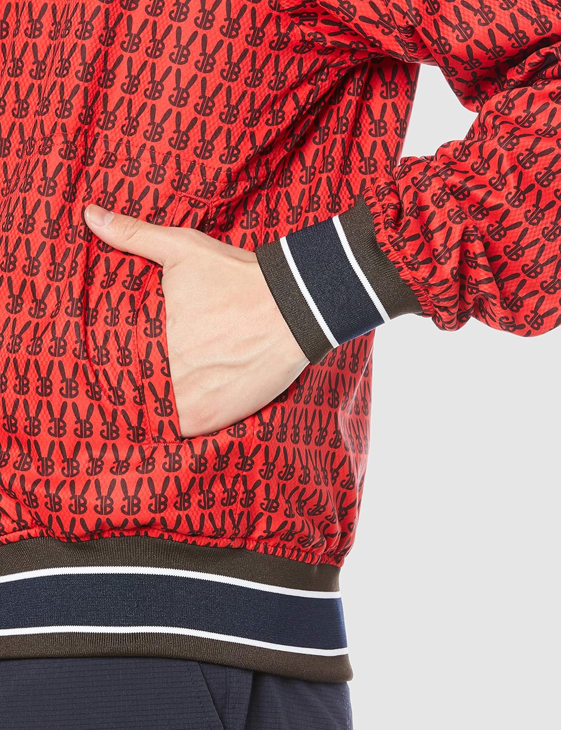 Amazon | [ジャックバニー] メンズ フルジップ ブルゾン モノグラム柄