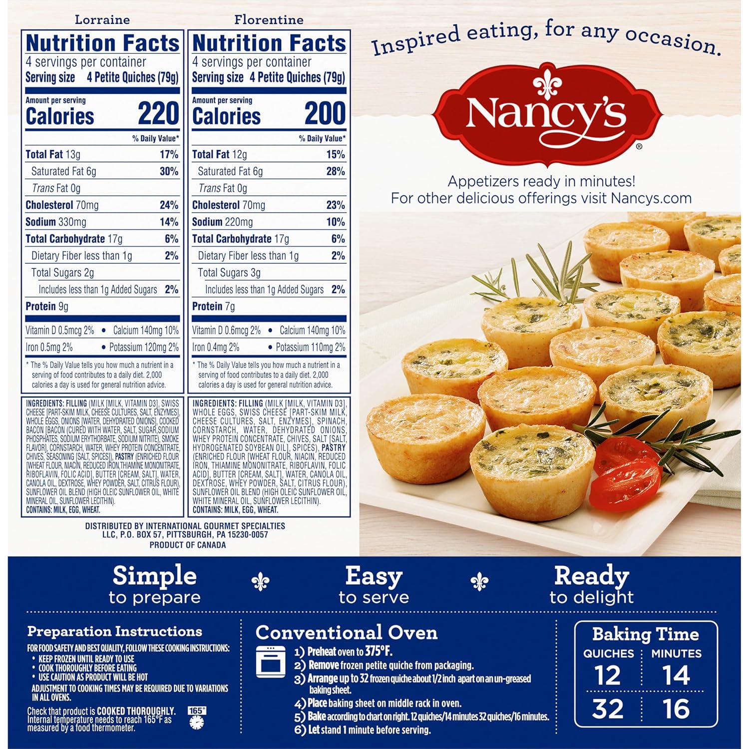 Best Frozen Snacks - Nancy's Lorraine & Florentine Petite Quiche Review