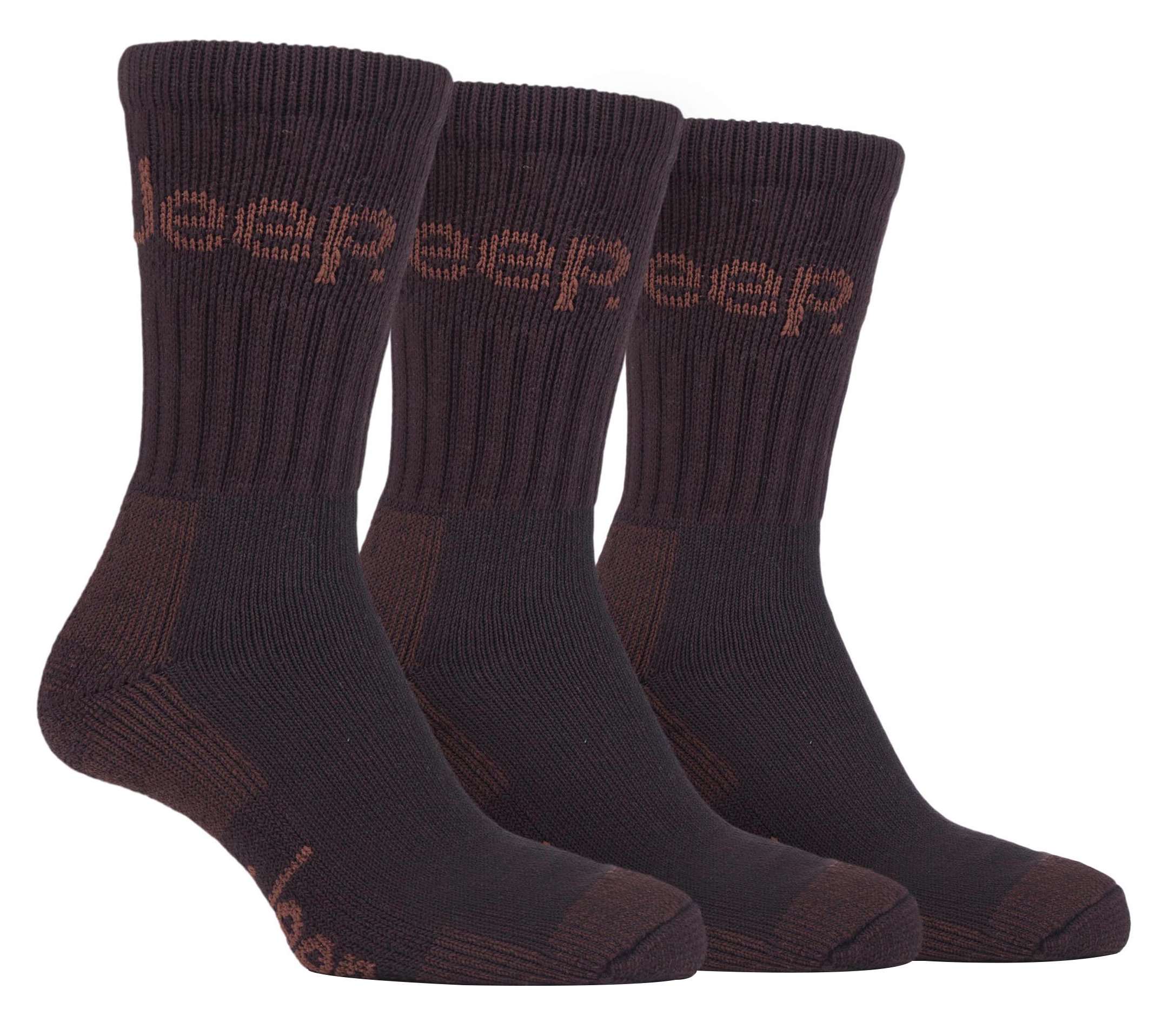 Lot De 3 Paires De Chaussettes Cheville Jeep Pour Homme - Coton, Noir, Soutien Voûte Plantaire, Semelle Rembourrée