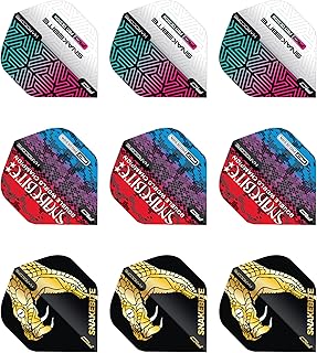 RED DRAGON Assorted Hardcore Dart Flight Packs - 3 Sets per Pack (9 Dart Flights in Total)