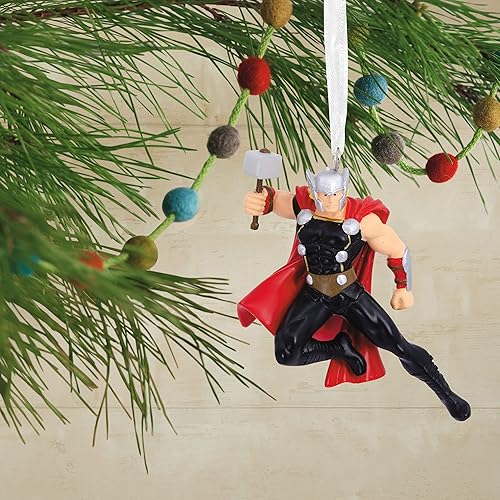 Miniatura 5 de Hallmark Marvel Thor con adorno de Navidad Mjolnir, 2.77 x 3.3 x 1.85 pulgadas