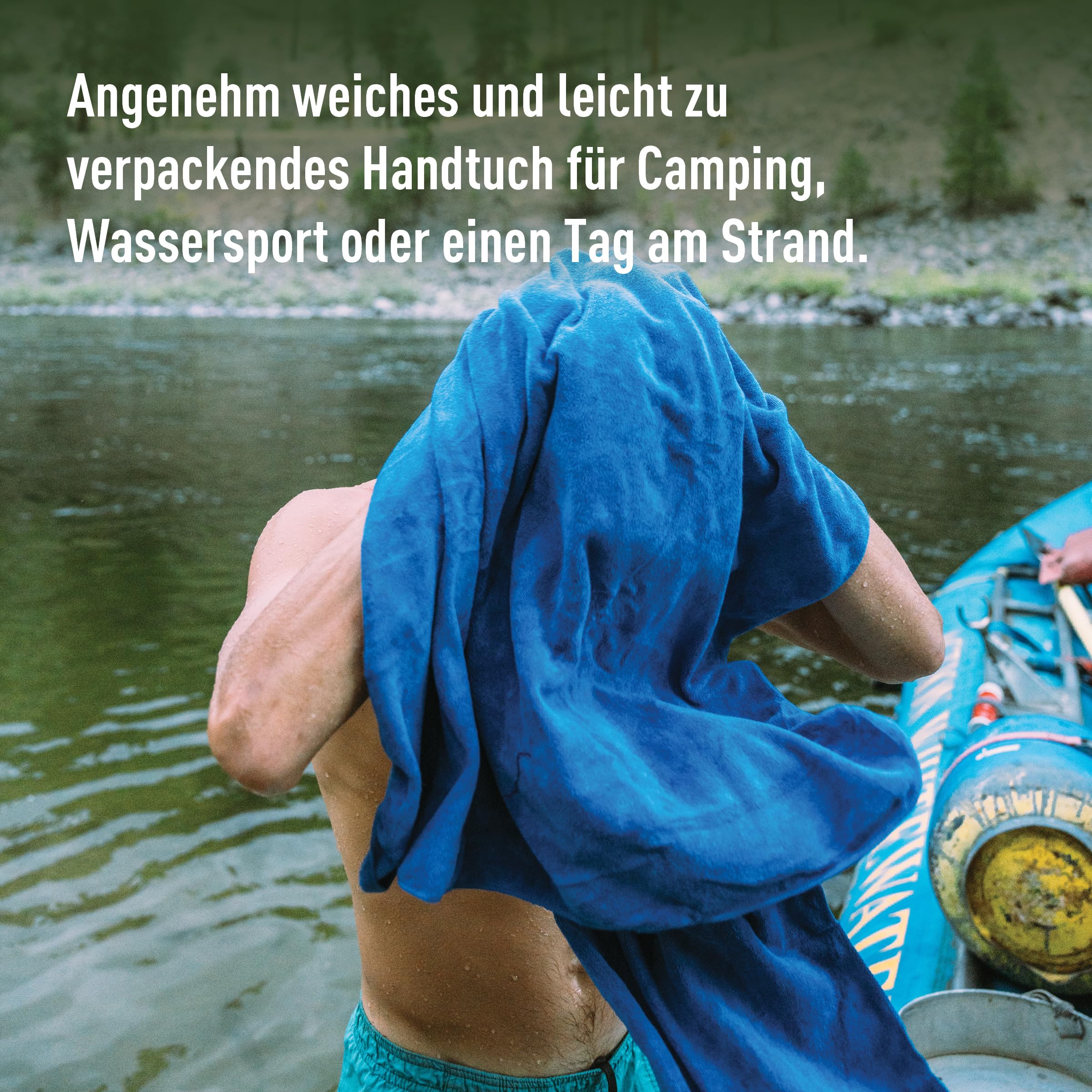 Sea to Summit - Tek Towel Reisehandtuch - Badetuch - Weiches Frottee - Saugfähig & Schnelltrocknend - Aufhänger & Tasche - Camping, Bootsfahrten & Fitness