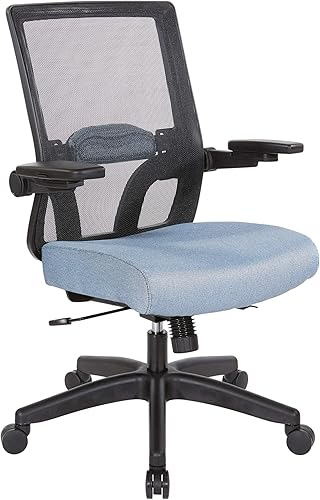 Miniatura 35 de Space Seating 867 Series - Silla de administrador ajustable con respaldo de malla transpirable, soporte lumbar y brazos abatibles acolchados,