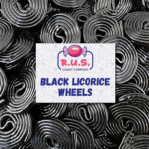 RUS Candy Company - Ruedas de regaliz negro, paquete de 2, 5.29 onzas cada una, caramelo clásico de regaliz, viene auténtica golosina holandesa