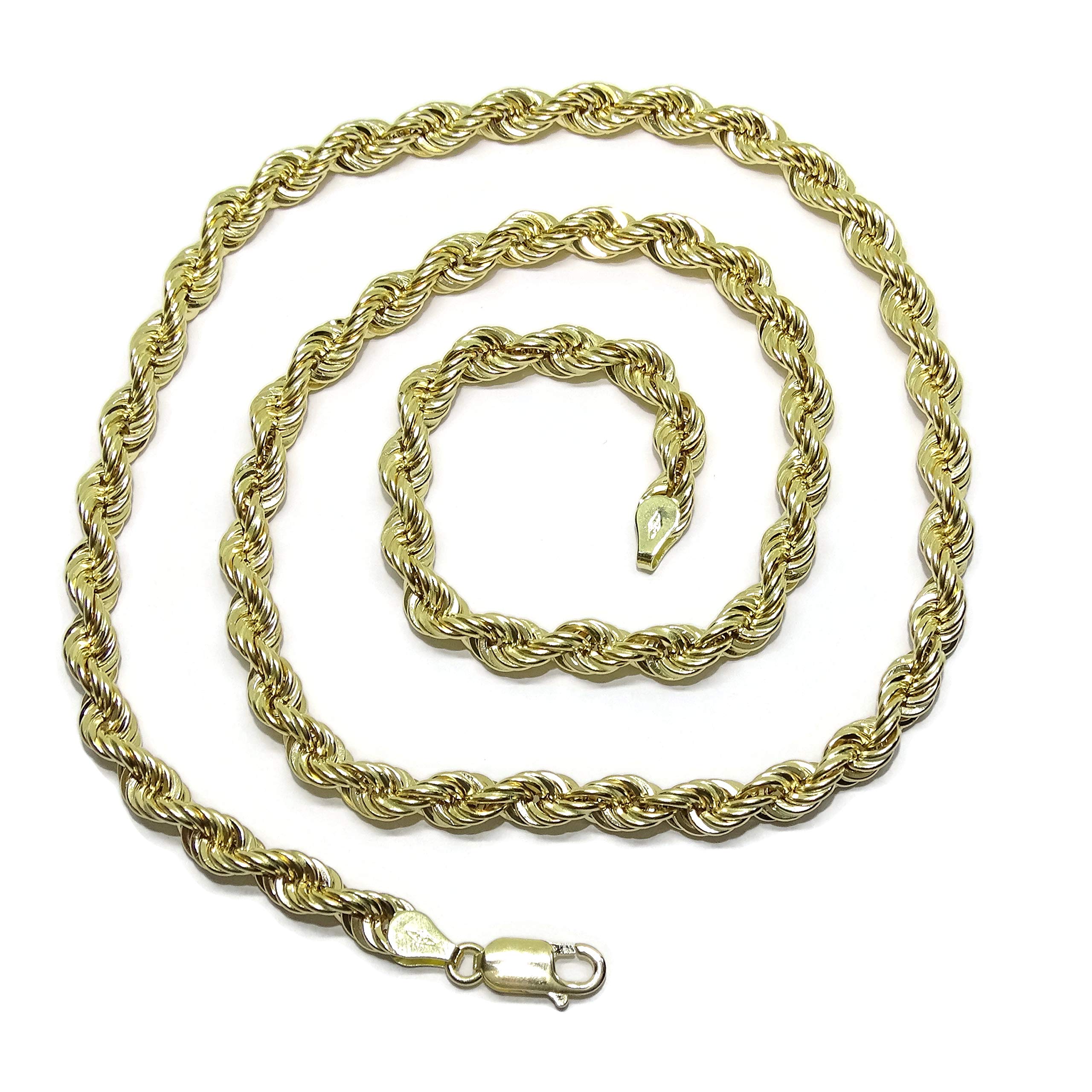 Never Say Never Cordón de oro amarillo de 18k de 5.5 mm de ancho y 60cm de largo. Cierre mosquetón. Peso, 15.00 gr de oro de 18K