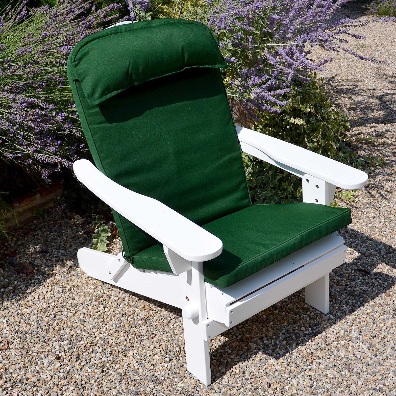 Plant Theatre Adirondack Klappstuhl, mit Armlehnen, aus Hartholz, weiß lackiert