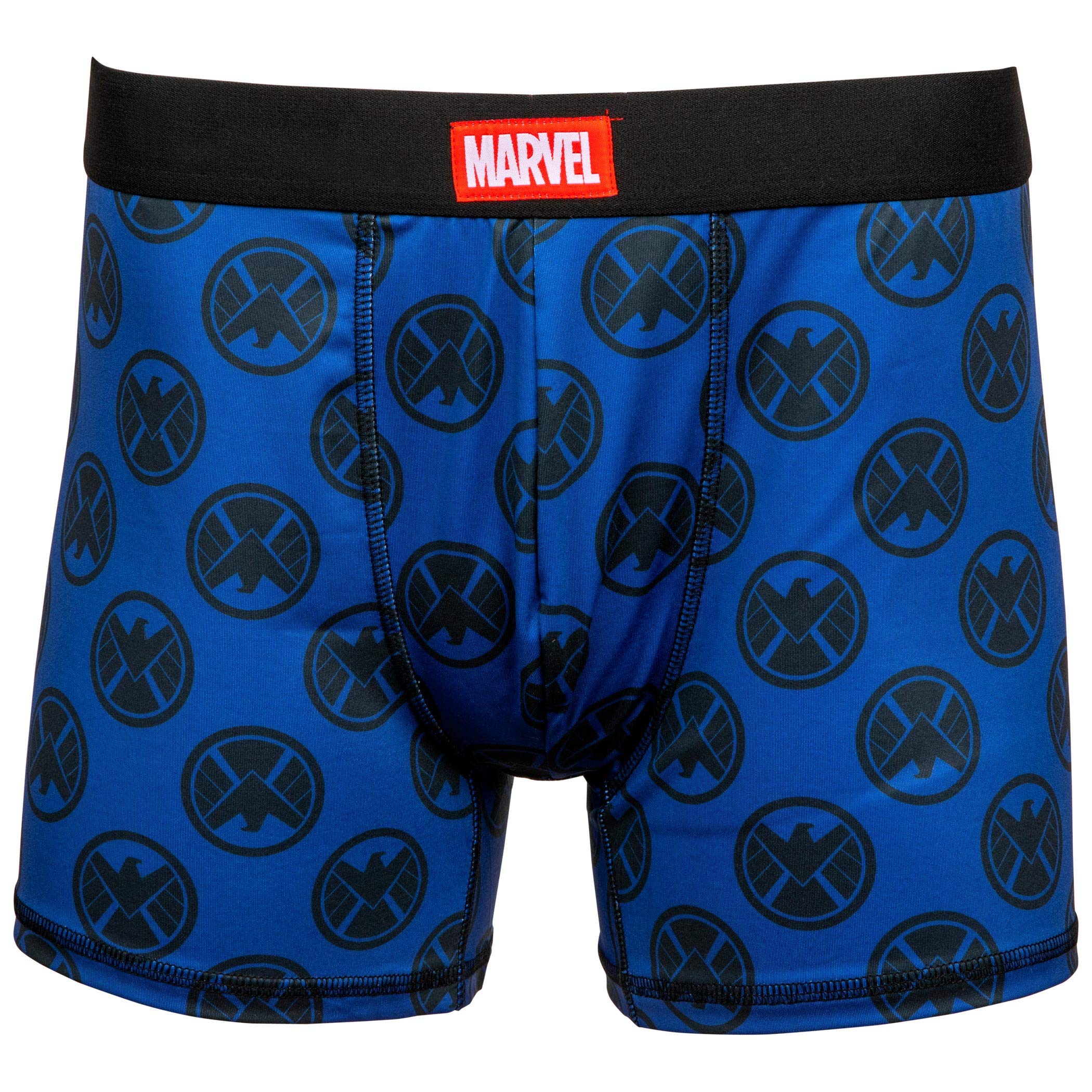 Bioworld Agents of S H I E L D Symbol Mens Underwear Boxer Briefs Small 28-30 Blue