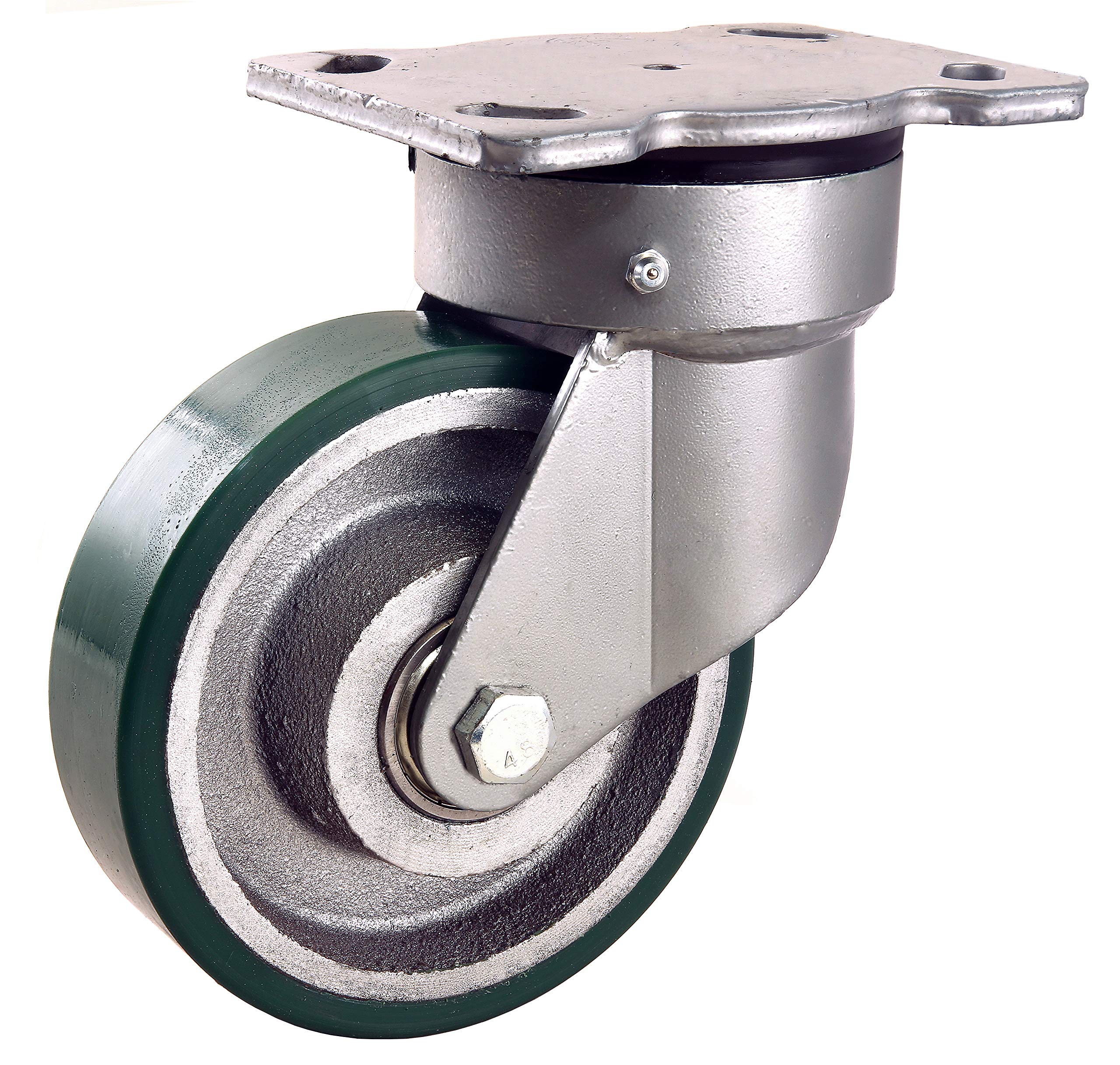 1 Stück Lenkrollen je 800 kg Tragkraft, PU Rollenbelag, Ø 150 mm