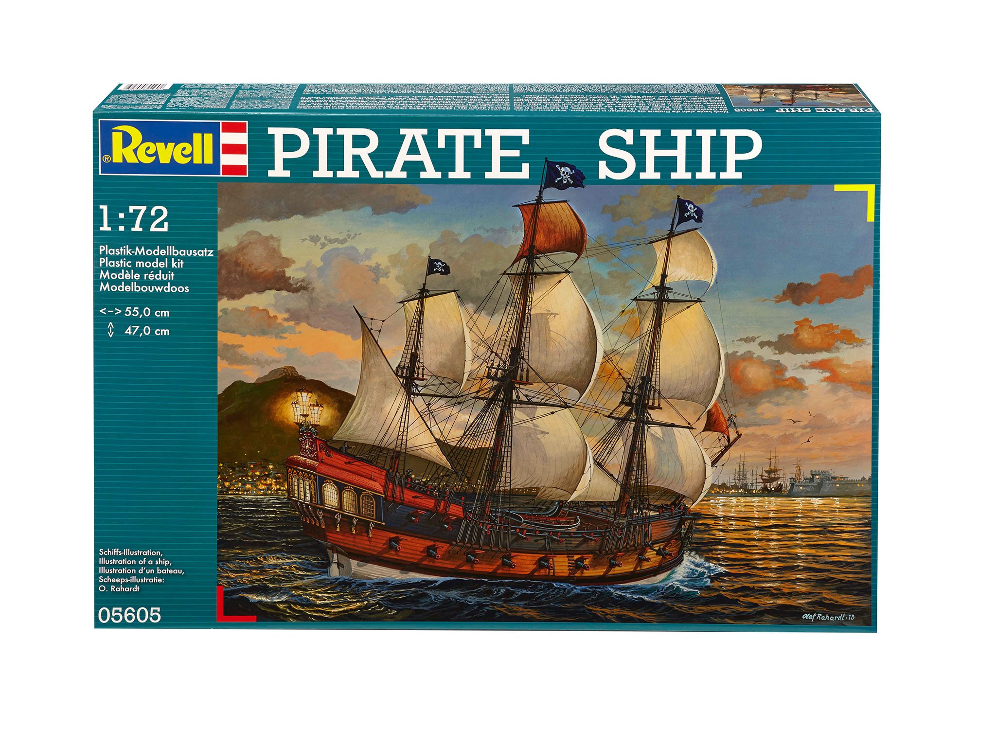 Revell Revell_05605 Modellbausatz Schiff 1:72 - Piratenschiff im Maßstab 1:72, Level 5, originalgetreue Nachbildung mit vielen Details, Segelschiff, 05605 merhfarbig