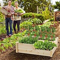 Vista 2 de S AFSTAR Cama de jardín elevada de 3 niveles, maceta elevada para exteriores, para verduras, frutas, hierbas, flores, kit de maceta de madera