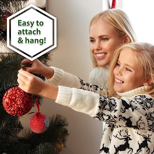 Miniatura 6 de Mandala Crafts 100 ganchos de adornos de Navidad atados a mano de oro rosa  Cinta de adorno de Navidad para adornos  Decoración de árbol de Navidad