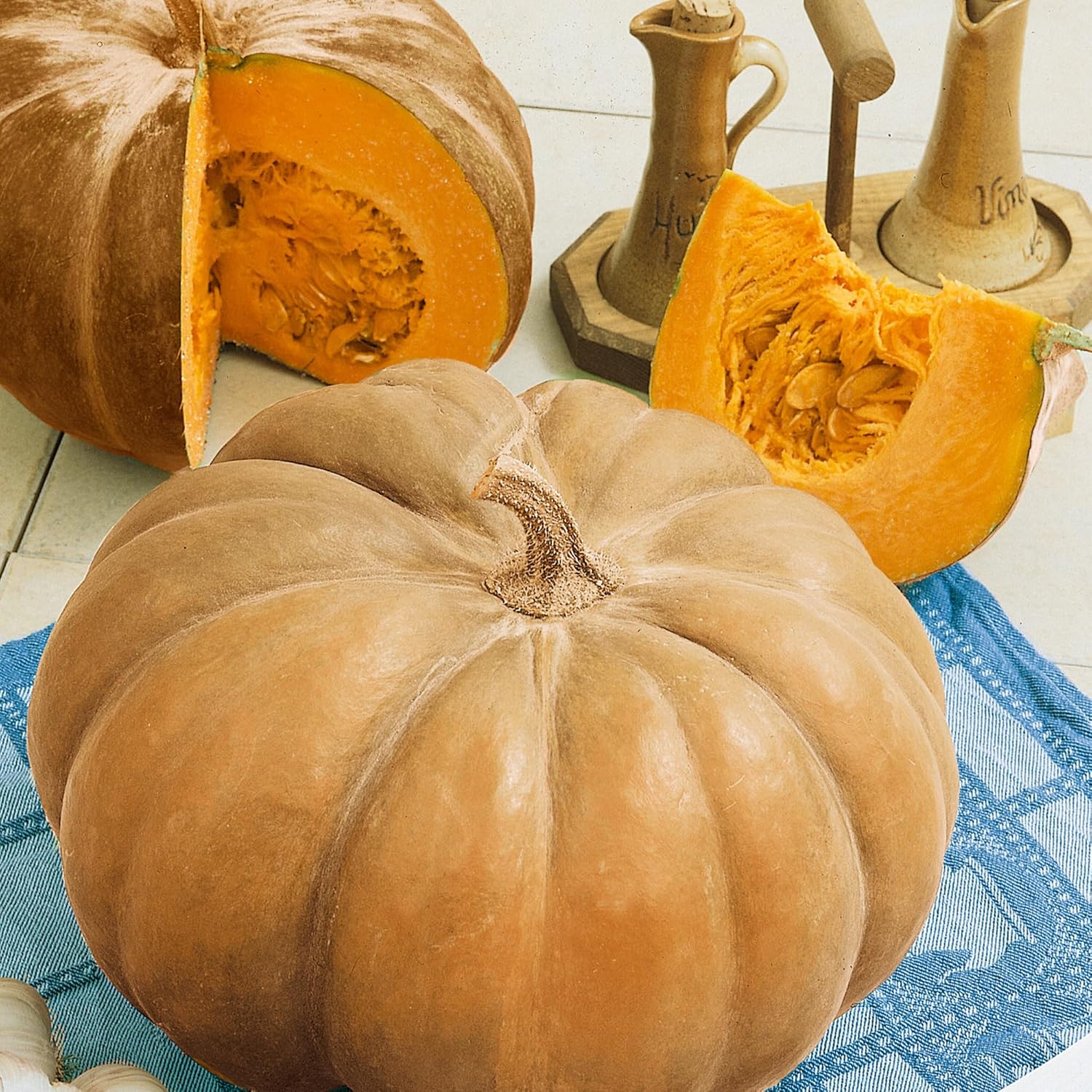 Autumn Buckskin F1 Hybrid Pumpkin Seeds - 4 Oz ~800 Seeds - Non-GMO, F1 Hybrid - Vegetable Garden - Cucurbita moschata