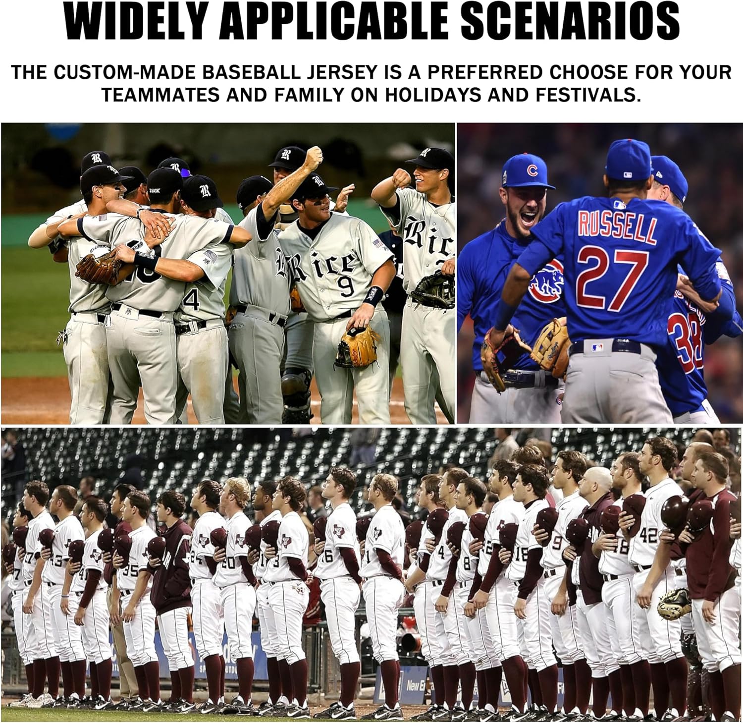 Custom Baseball Jerseys Personalized Casual Baseball Shirts Sports Games Parties School Men Women Youth Jerseysi Gfts - Image 5