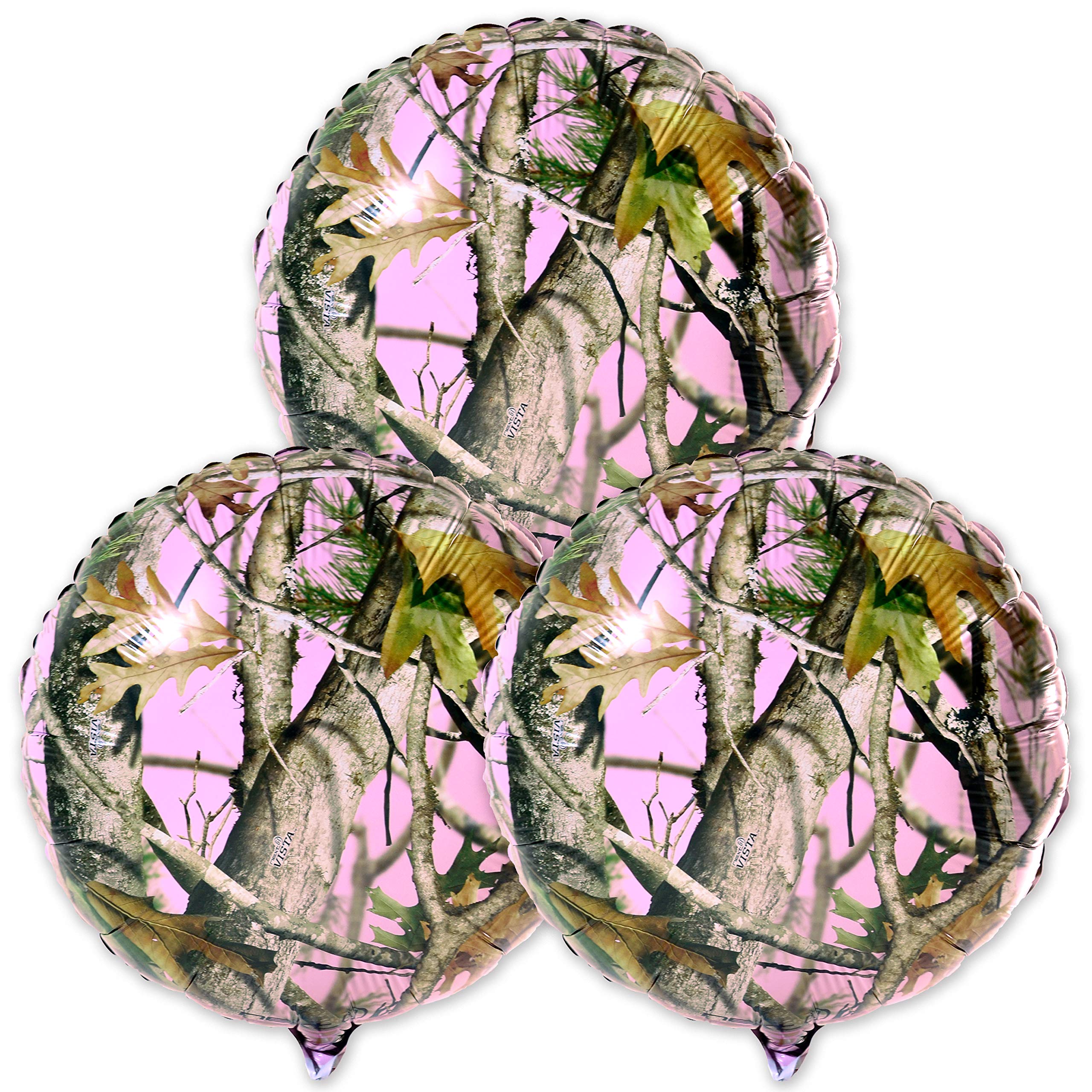 Havercamp Pink Camo Mylar Balloons - 3 Pcs., Next Camo Pink Collection.