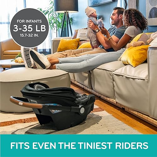 Miniatura 3 de Shyft DualRide con almacenamiento Carryall Combo de asiento infantil para automóvil y cochecito (gris Boone)