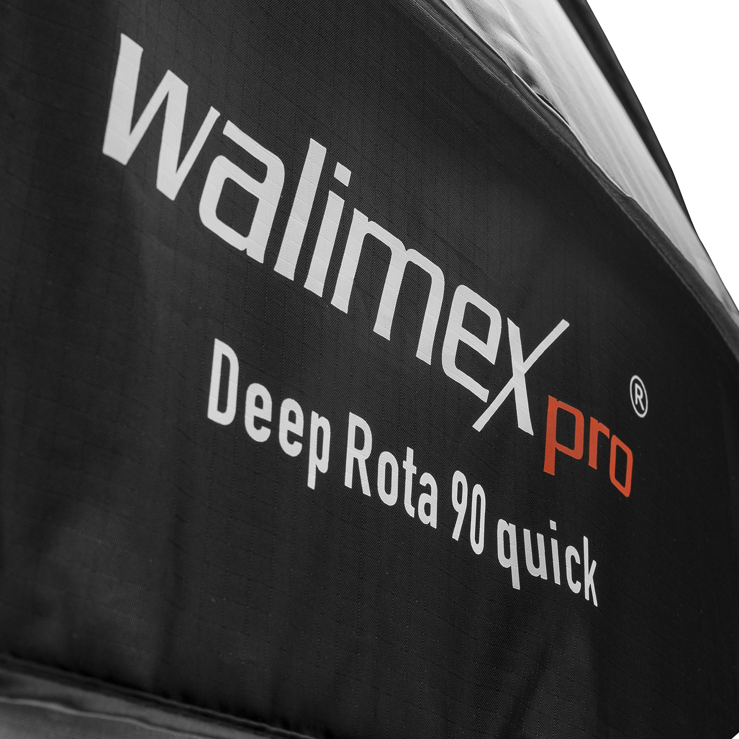 Walimex pro Studio Line Deep Rota Softbox QA90 – Octabox formownik światła, Ø 90 cm, głębokość 71 cm, składany, z kratką, dyfuzor wewnętrzny i zewnętrzny, speedring, do lampy błyskowej