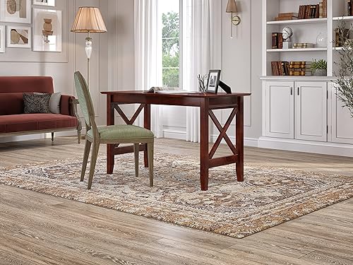 AFI Escritorio de madera maciza de 48 pulgadas diseño en X resistente escritorio de oficina en casa computadora portátil mesa de estudio con