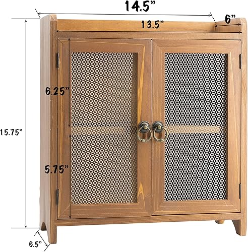 Miniatura 3 de COLLECTIVE HOME - Armario de almacenamiento de 2 niveles, gabinete de mostrador, organizador de madera para cocina, sala de estar, dormitorio, baño,