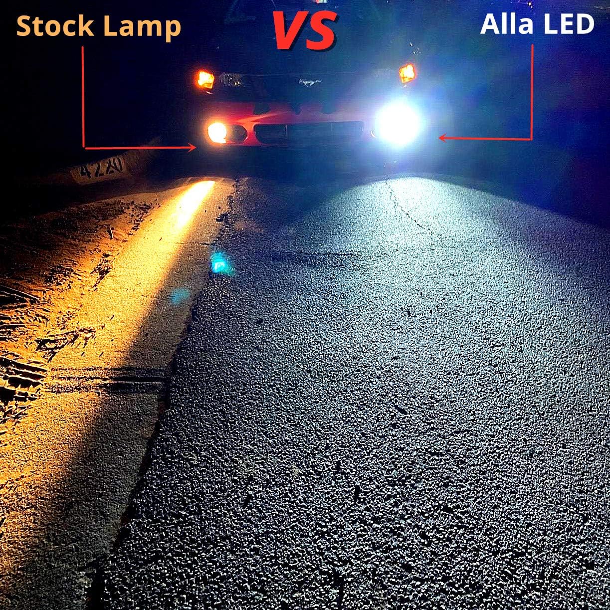 Alla Lighting H8 H16 H11 LED Fog Lights, or DRL Bulbs 6000K Xenon White 3000lm Extreme Super Bright