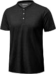 TACVASEN Men's Henley Shirts Short Sleeve Cotton T-Shirts 3 Button Casual T-Shirts Breathable Summer Basic Tees