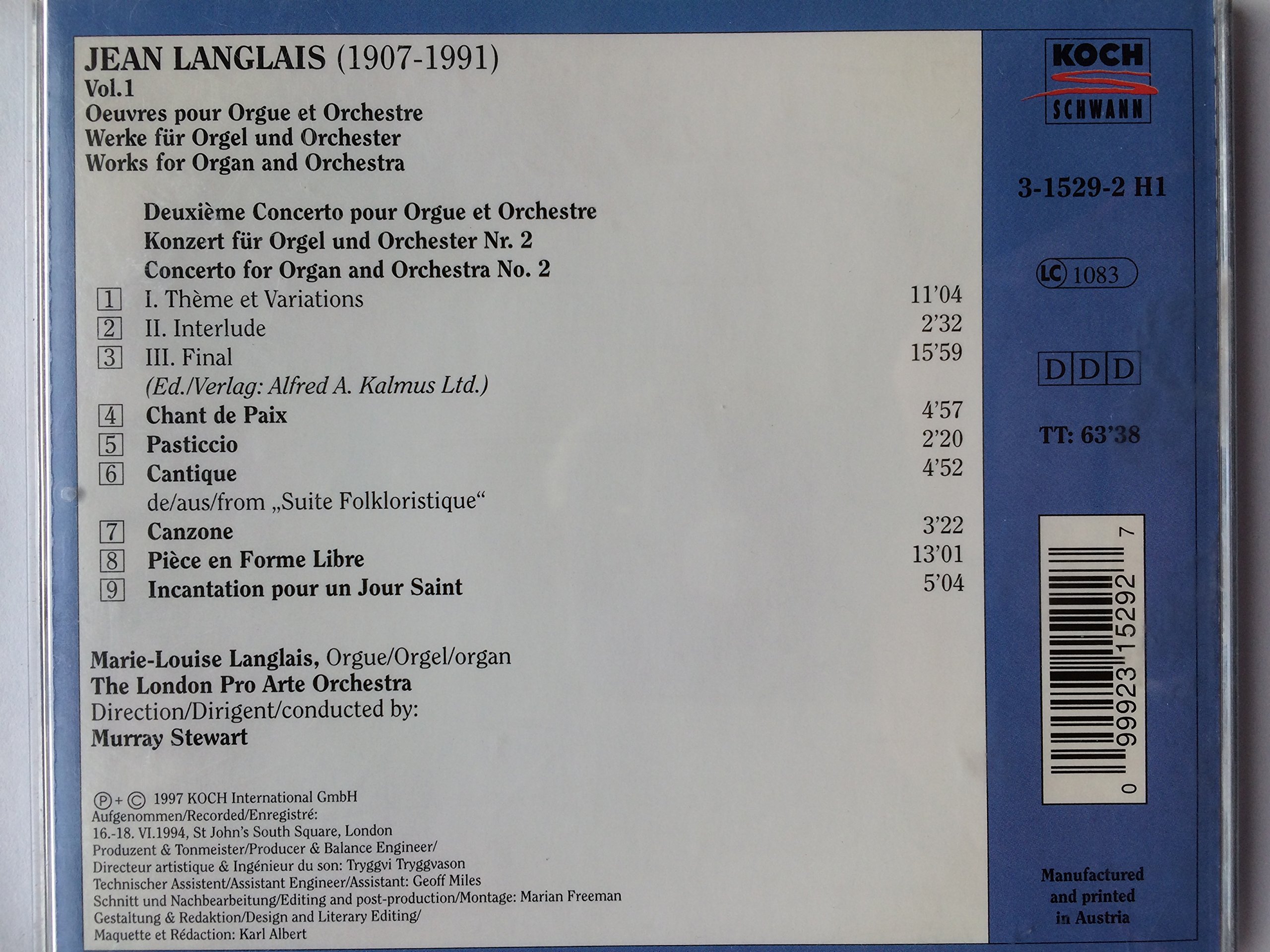 Werke Vol. 1 (Werke für Orgel und Orchester)