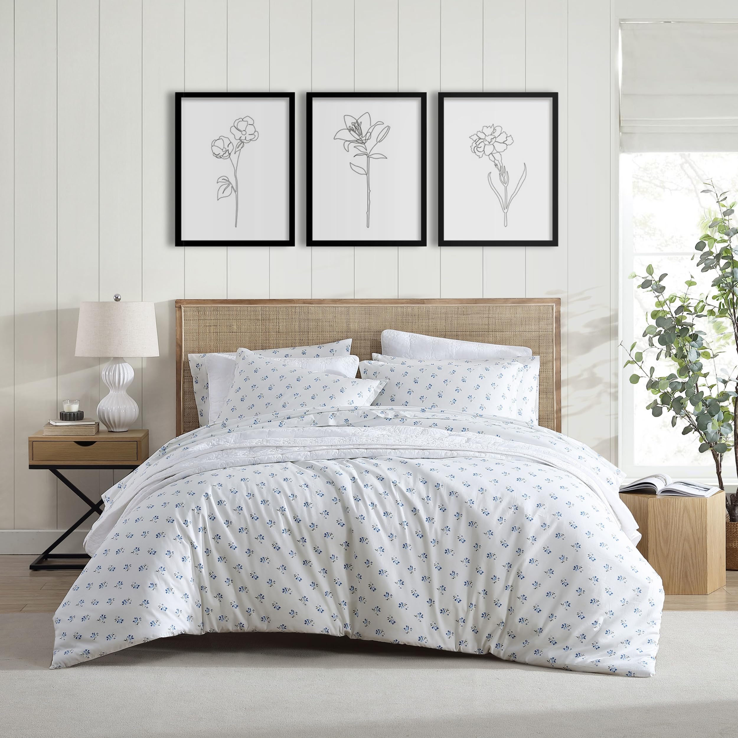 Stone Cottage Set copripiumino, Cotone 100% Cotone, Indaco, King
